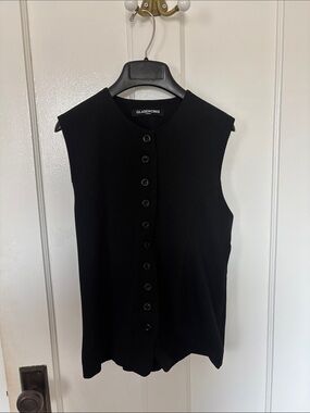 Glassworks London black button up vest OS/Small